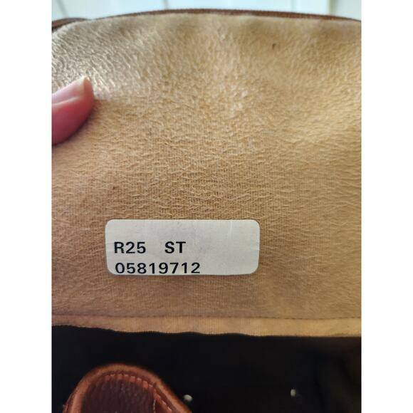 VTG 80s Dooney & Bourke Essex R25 Leather Saddle Tan Handbag Purse USA Serial # - Picture 5 of 15